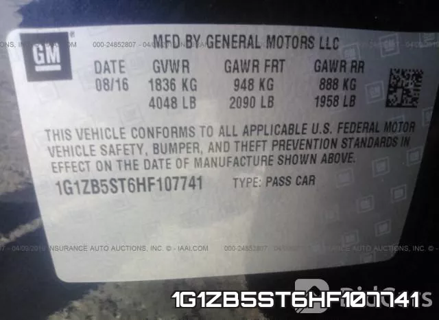 1G1ZB5ST6HF107741 фото 10