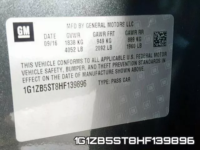 1G1ZB5ST8HF139896 фото 2