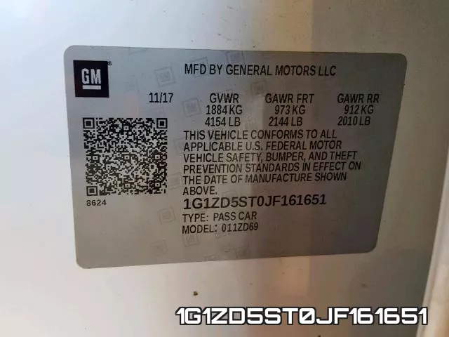1G1ZD5ST0JF161651 фото 2