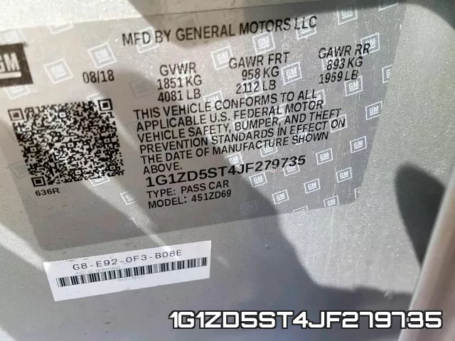 1G1ZD5ST4JF279735 фото 2