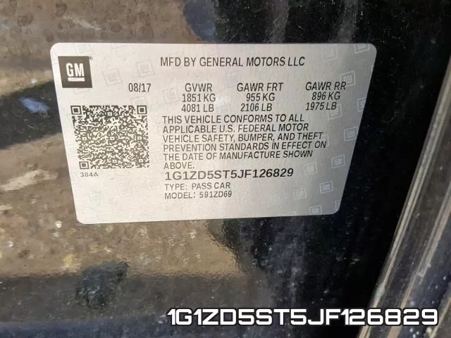 1G1ZD5ST5JF126829 фото 2