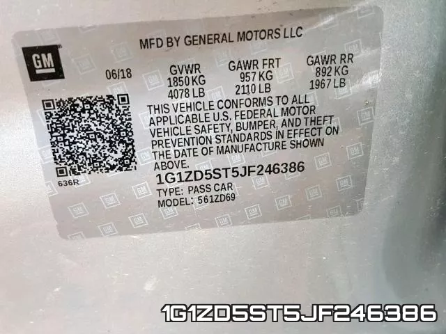 1G1ZD5ST5JF246386 фото 2