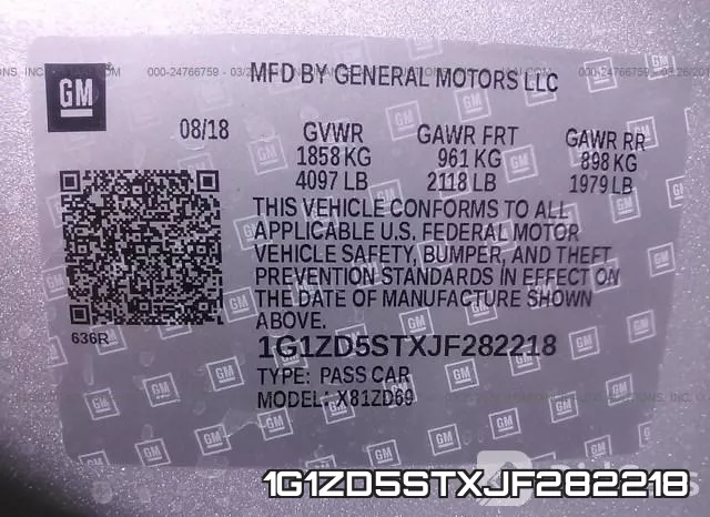 1G1ZD5STXJF282218 фото 10