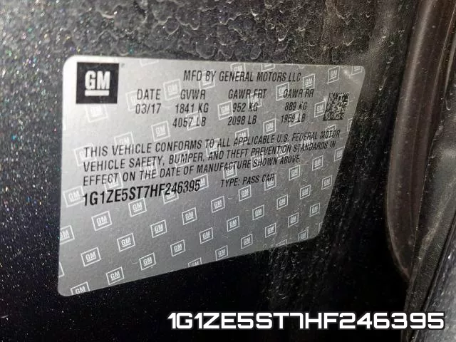 1G1ZE5ST7HF246395 фото 2