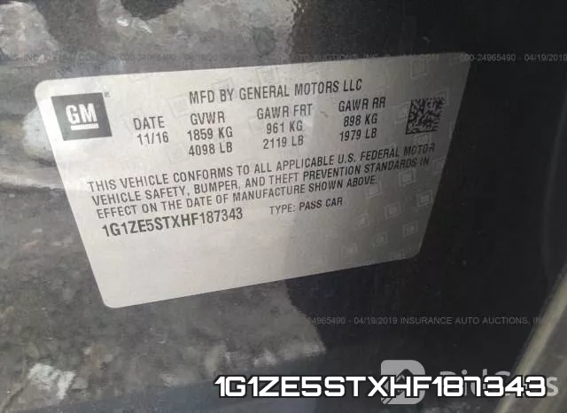 1G1ZE5STXHF187343 фото 10