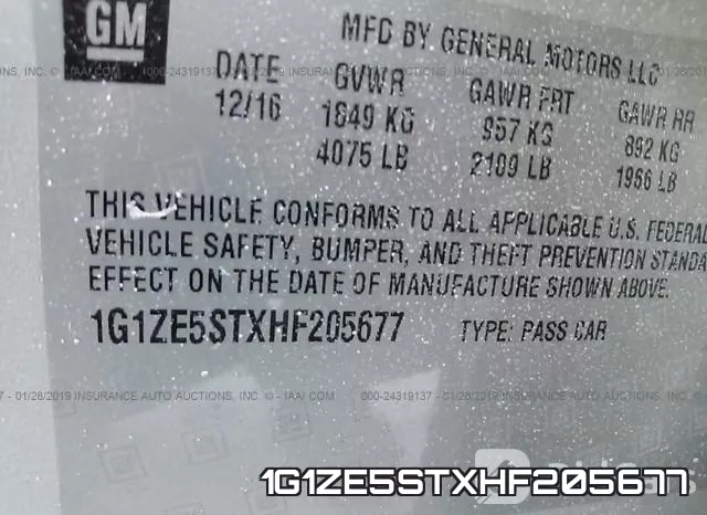 1G1ZE5STXHF205677 фото 10