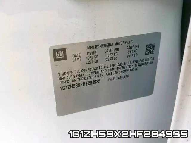 1G1ZH5SX2HF284935 фото 2