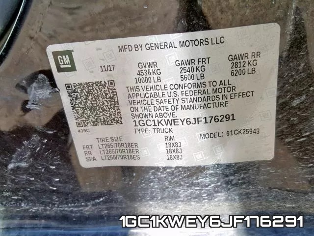 1GC1KWEY6JF176291 фото 2