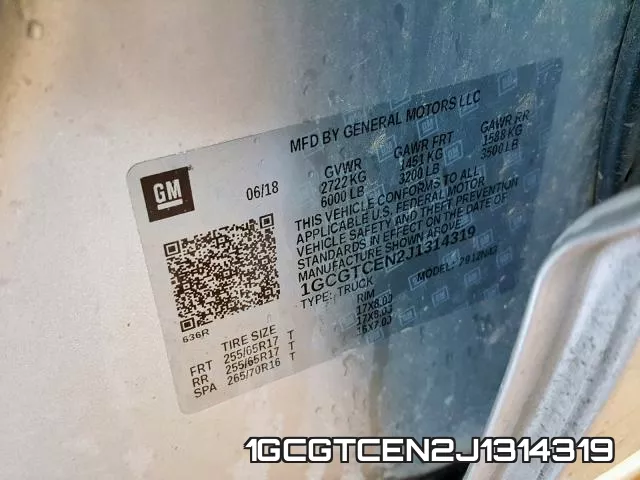 1GCGTCEN2J1314319 фото 2