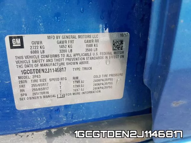 1GCGTDEN2J1146817 фото 2