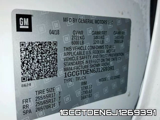 1GCGTDEN6J1269391 фото 2