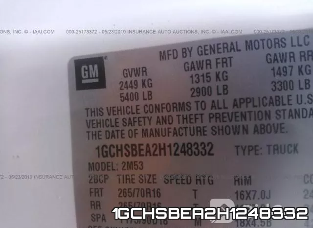 1GCHSBEA2H1248332 фото 10