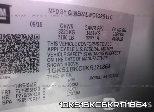 1GKS1BKC6KR171864 фото 10