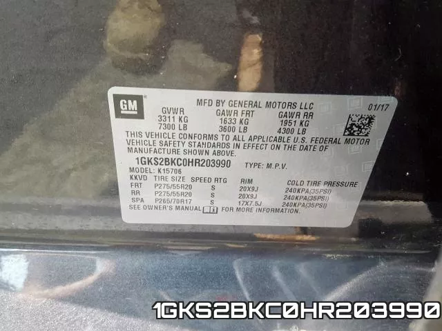 1GKS2BKC0HR203990 фото 2