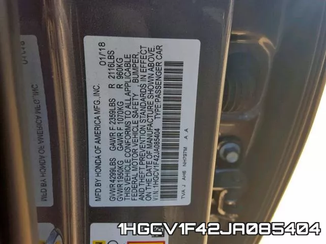 1HGCV1F42JA085404 фото 2