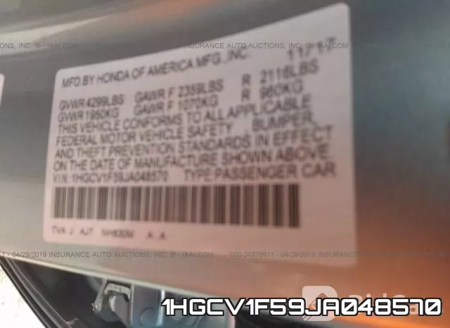 1HGCV1F59JA048570 фото 10