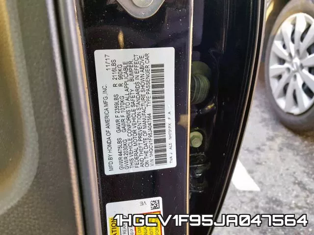 1HGCV1F95JA047564 фото 2