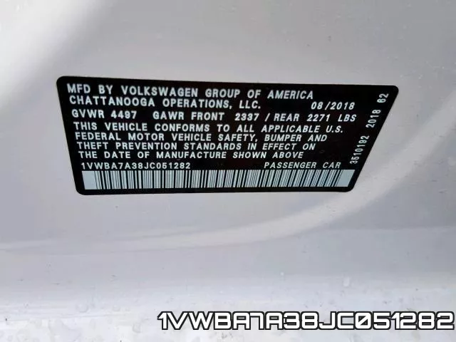 1VWBA7A38JC051282 фото 2