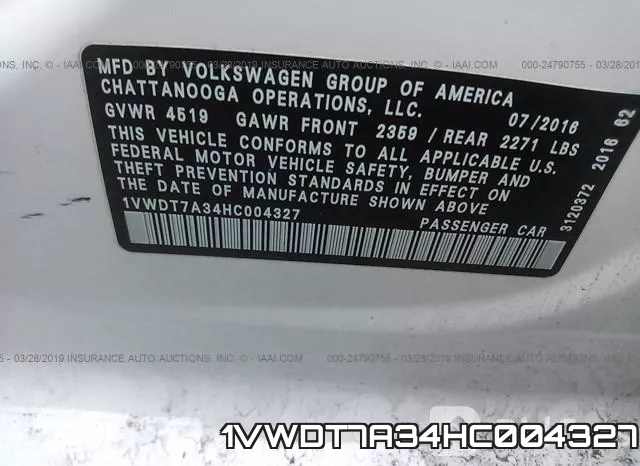 1VWDT7A34HC004327 фото 10