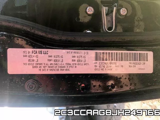 2C3CCAAG8JH249766 фото 2