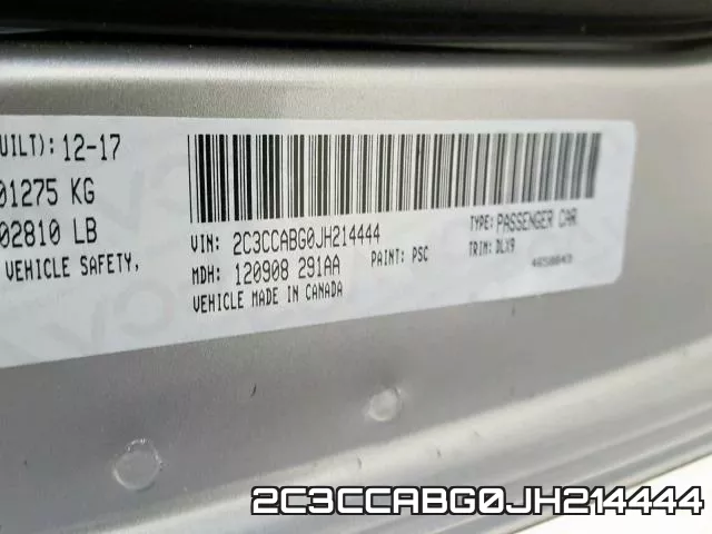 2C3CCABG0JH214444 фото 2