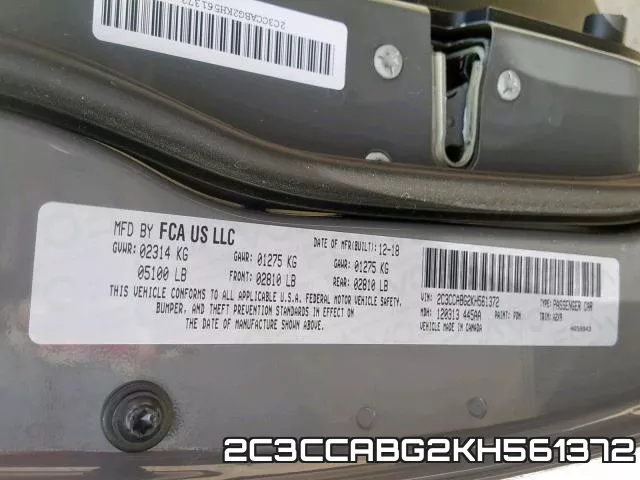2C3CCABG2KH561372 фото 2