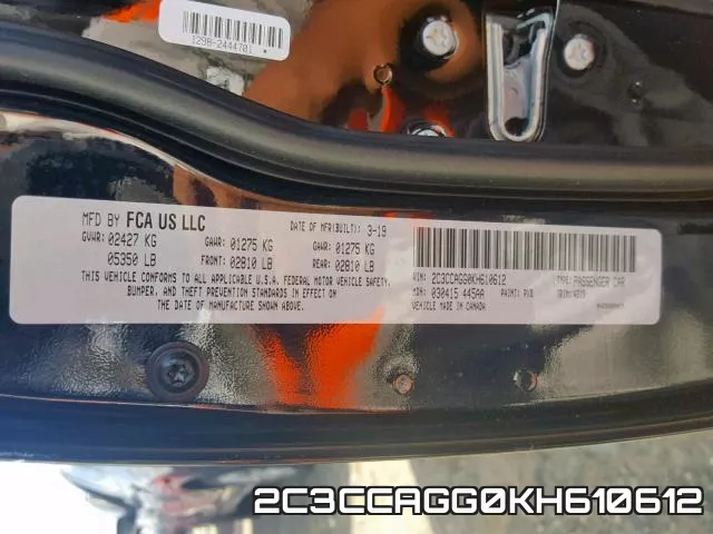 2C3CCAGG0KH610612 фото 2