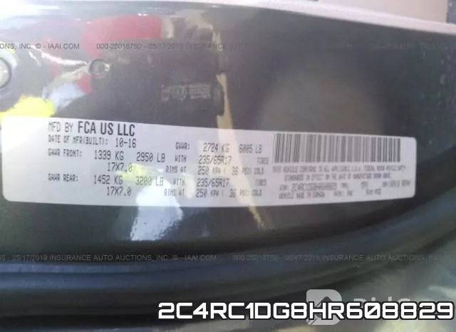 2C4RC1DG8HR608829 фото 9