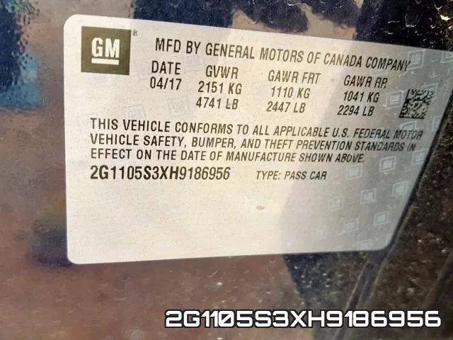 2G1105S3XH9186956 фото 2