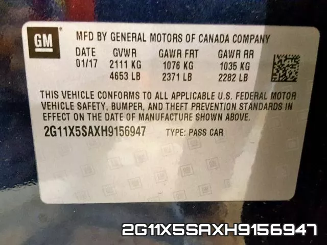 2G11X5SAXH9156947 фото 2