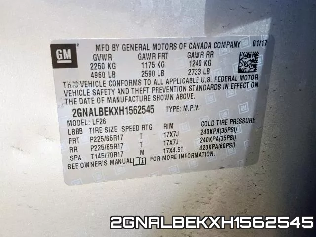 2GNALBEKXH1562545 фото 2