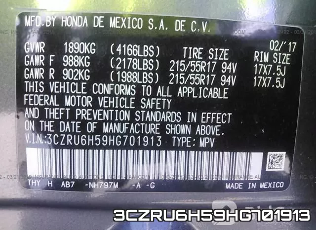 3CZRU6H59HG701913 фото 10