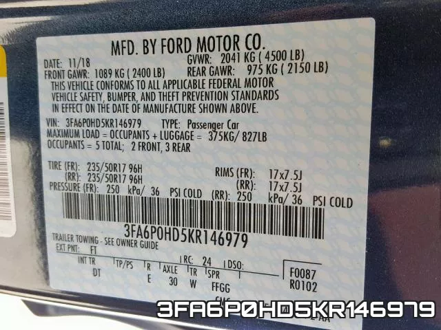 3FA6P0HD5KR146979 фото 2