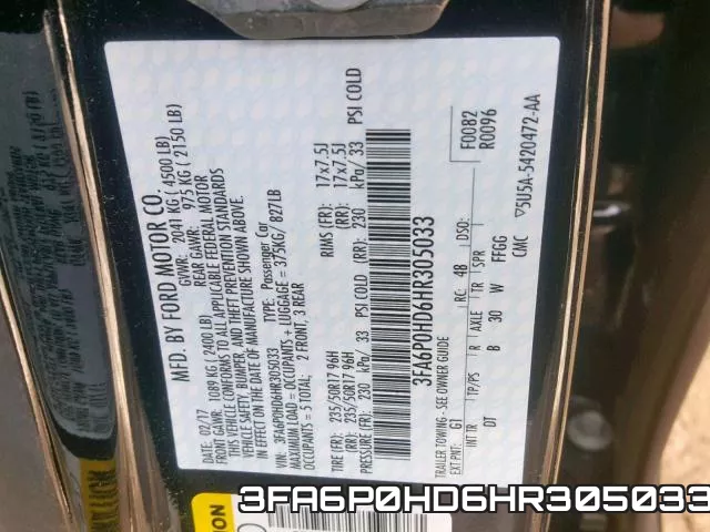 3FA6P0HD6HR305033 фото 2