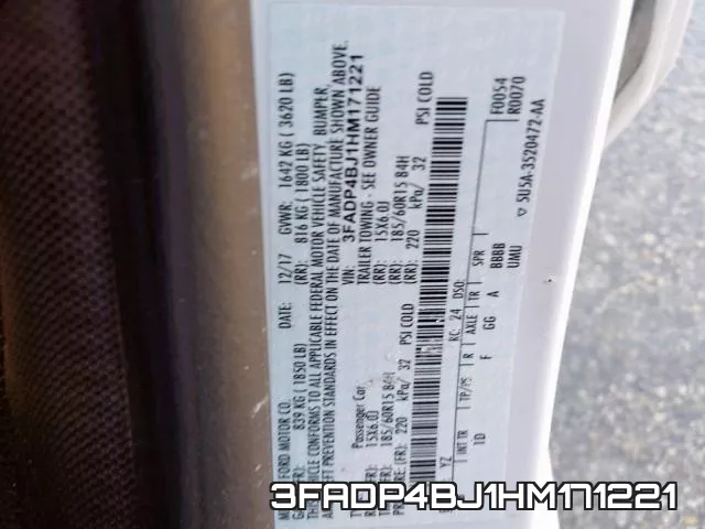 3FADP4BJ1HM171221 фото 2