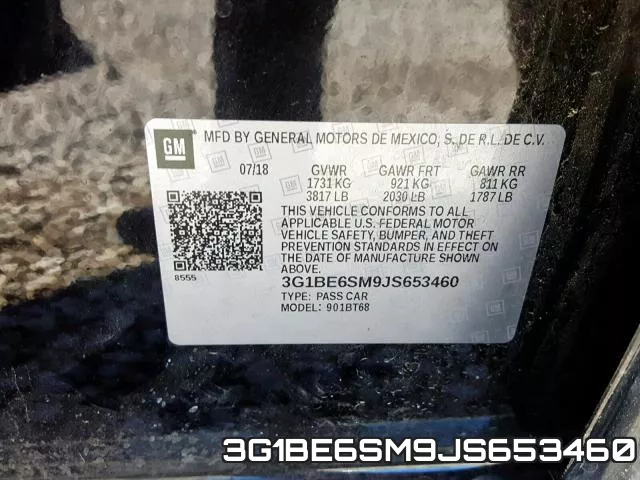 3G1BE6SM9JS653460 фото 2