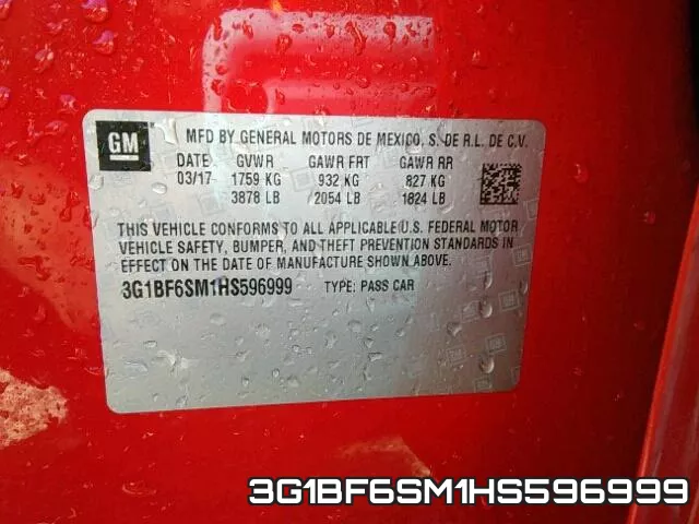 3G1BF6SM1HS596999 фото 2