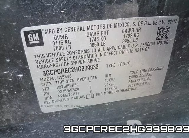 3GCPCREC2HG339833 фото 10