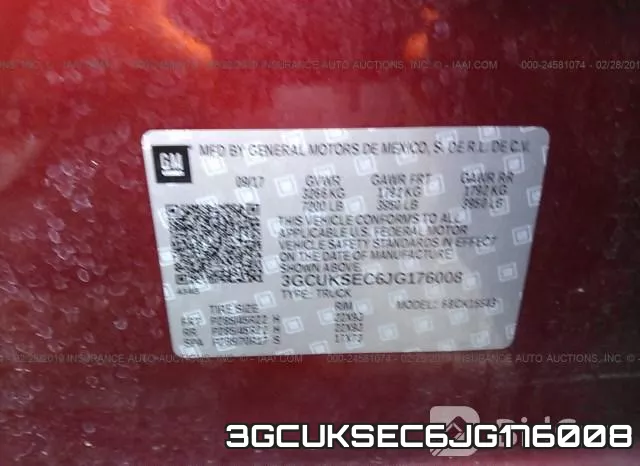 3GCUKSEC6JG176008 фото 10