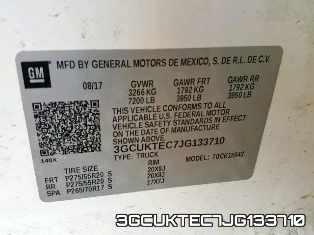 3GCUKTEC7JG133710 фото 2