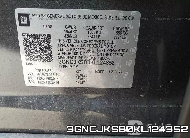 3GNCJKSB0KL124352 фото 10