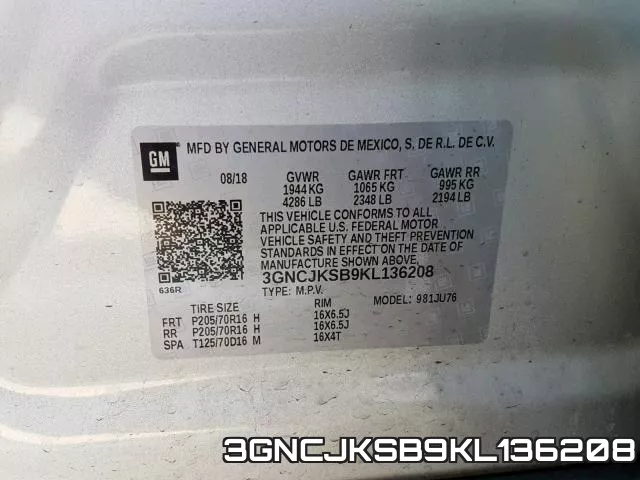3GNCJKSB9KL136208 фото 2
