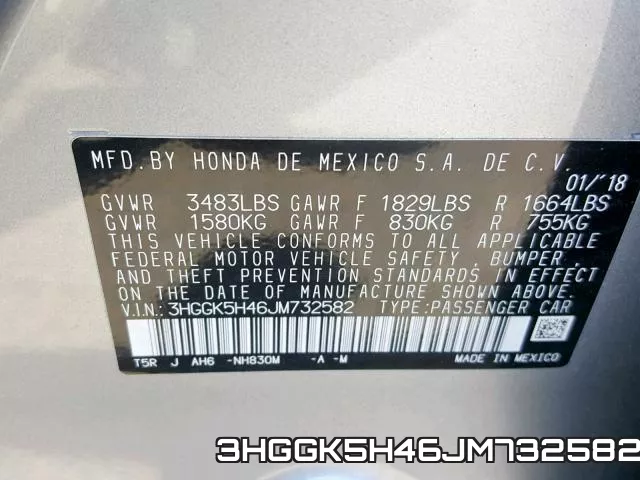 3HGGK5H46JM732582 фото 2