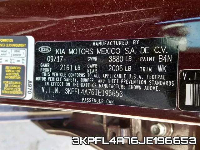 3KPFL4A76JE196653 фото 2