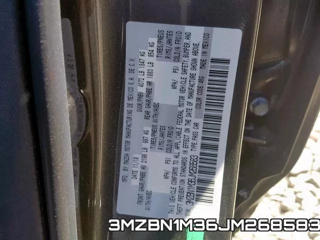 3MZBN1M36JM268583 фото 2