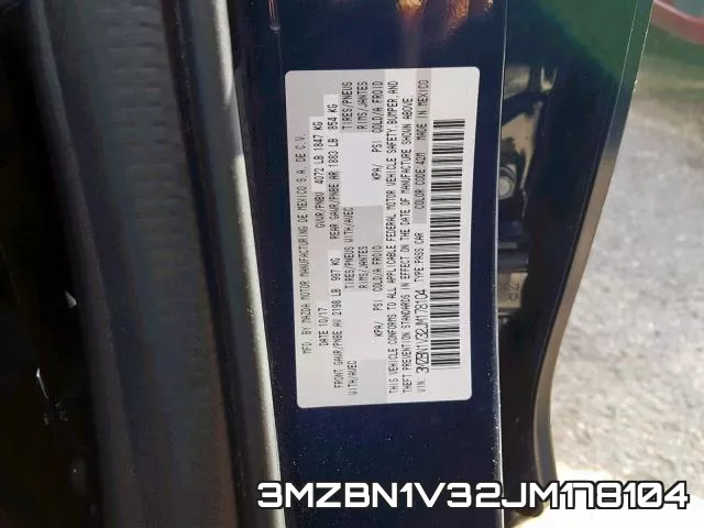 3MZBN1V32JM178104 фото 2