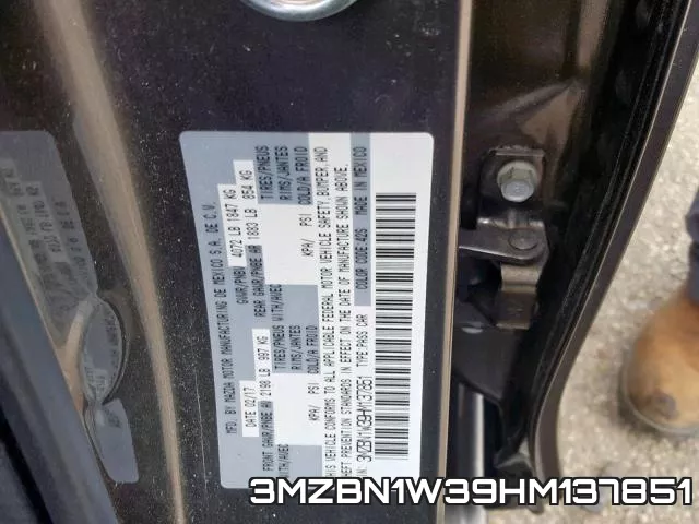 3MZBN1W39HM137851 фото 2