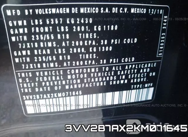 3VV2B7AX2KM071645 фото 10
