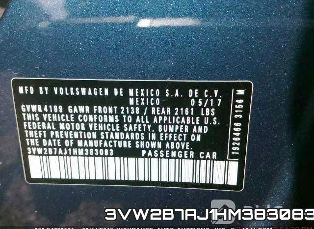 3VW2B7AJ1HM383083 фото 10