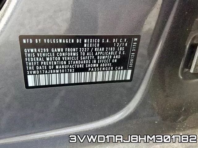 3VWD17AJ8HM301782 фото 2